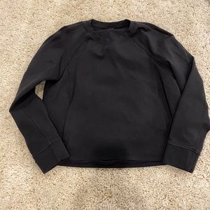 Lululemon cropped black sweatshirt
